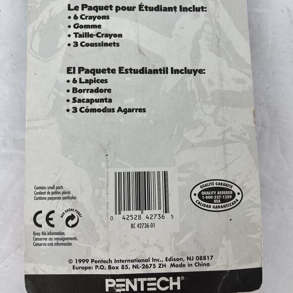 NBA Pentech 1999 Student Pack Pencils Eraser Sharpener Comfort Grip NWT - Picture 5 of 6